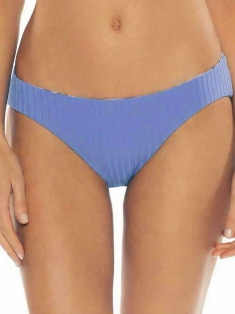 NWT BECCA Blue Animal Instincts Reversible String Bikini Set M Top & L Bottoms